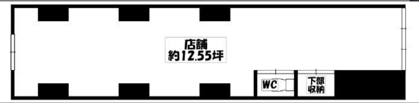 大阪市中央区日本橋１丁目の店舗事務所の間取り