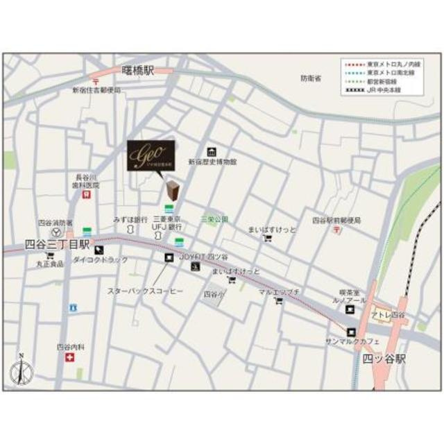 ジオ四谷荒木町の地図