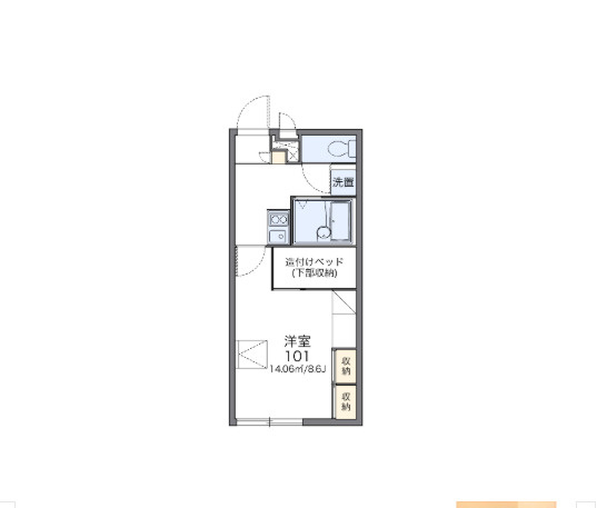 レオパレスカメリアひたち野Ⅱの間取り