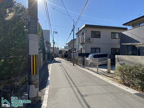 北白川仕伏町 新築戸建(1号地)の前面道路含む現地写真