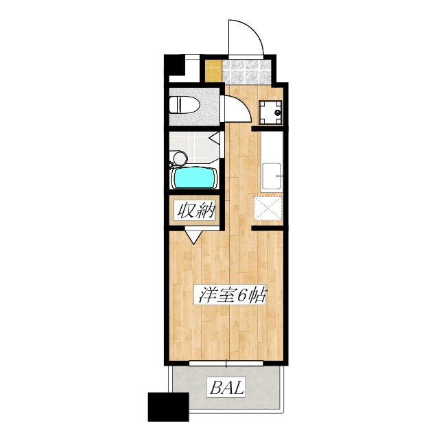 ルペール浦和の間取り|1Kです☆
