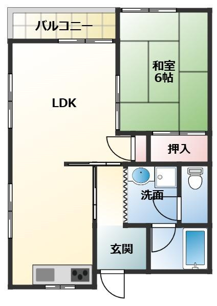 ハイツきたじまの間取り