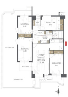 【間取り】ダイアパレス柏木四季の杜陽だまり館 