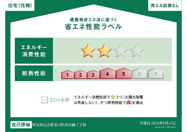 サンローズⅡの外観|省エネ性能ラベル