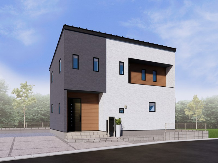 小山市田間　新築戸建14の外観パース