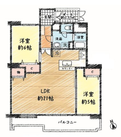 【間取り】 | 昭島つつじが丘ハイツ　4号棟