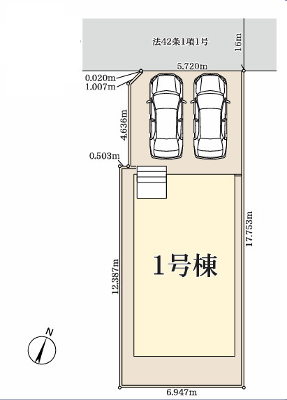 藤沢市石川５丁目第4　新築戸建　全１棟の区画図