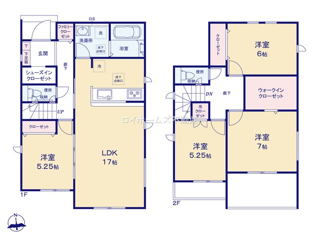【間取り】 | 名古屋市港区藤高１丁目74『仲介料無料』新築戸建て | 1号棟