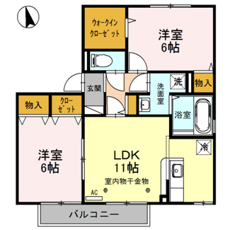 【間取り】 | プレアデス･コート　Ｂ