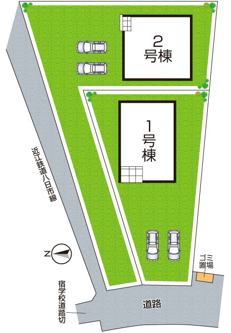 東近江市小脇町　第5期　新築一戸建ての区画図|全2区画