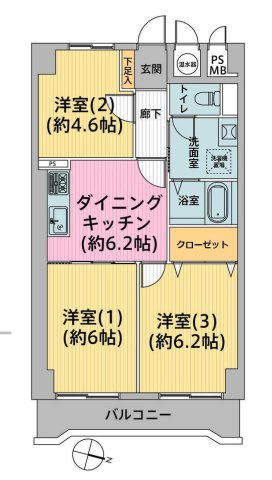 【間取り】 | ハイネス福生