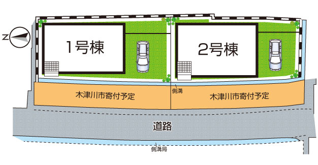 ★現地見学可能！木津川市木津清水　第32期　新築一戸建ての区画図|全２区画