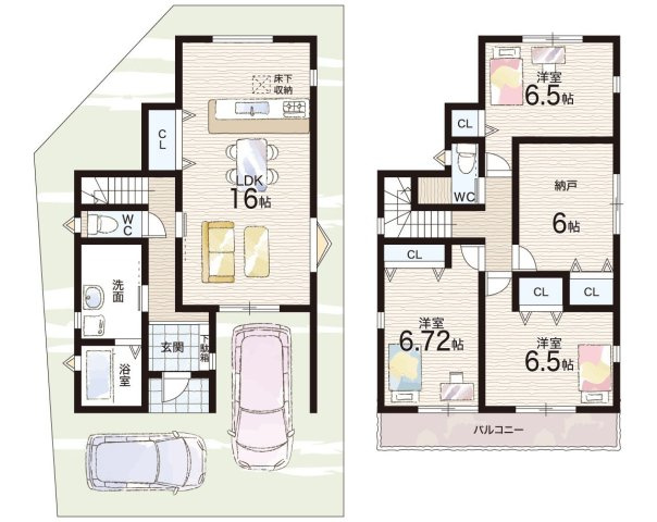 堺市東区草尾　第2期　新築一戸建ての間取り|1号地