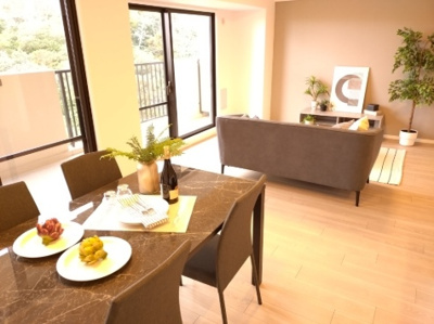 【居間・リビング】 | セルヴィオ2番館 | 日々の疲れを癒すお風呂付です