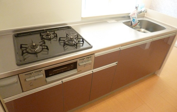アリエスマンションのキッチン|３口ガスコンログリル付(^O^)