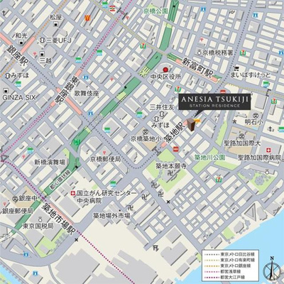 【地図】 | アネシア築地ステーションレジデンス