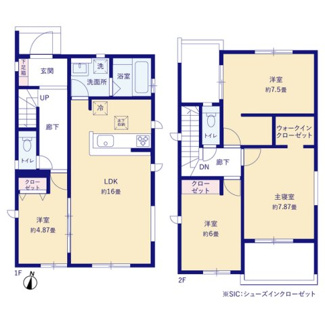 【間取り】 | 与那原町上与那原（全4棟）2・3号棟 | 3号棟　4390万円