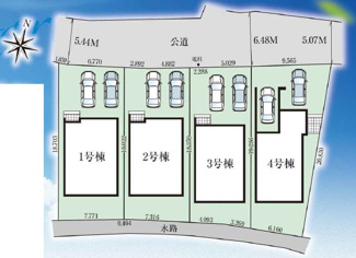 【区画図】 | 与那原町上与那原（全4棟）2・3号棟 | ※残り2・3号棟