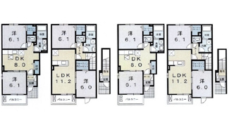 【間取り】 | 広島市安佐北区上深川町　売ｱﾊﾟｰﾄ 3棟