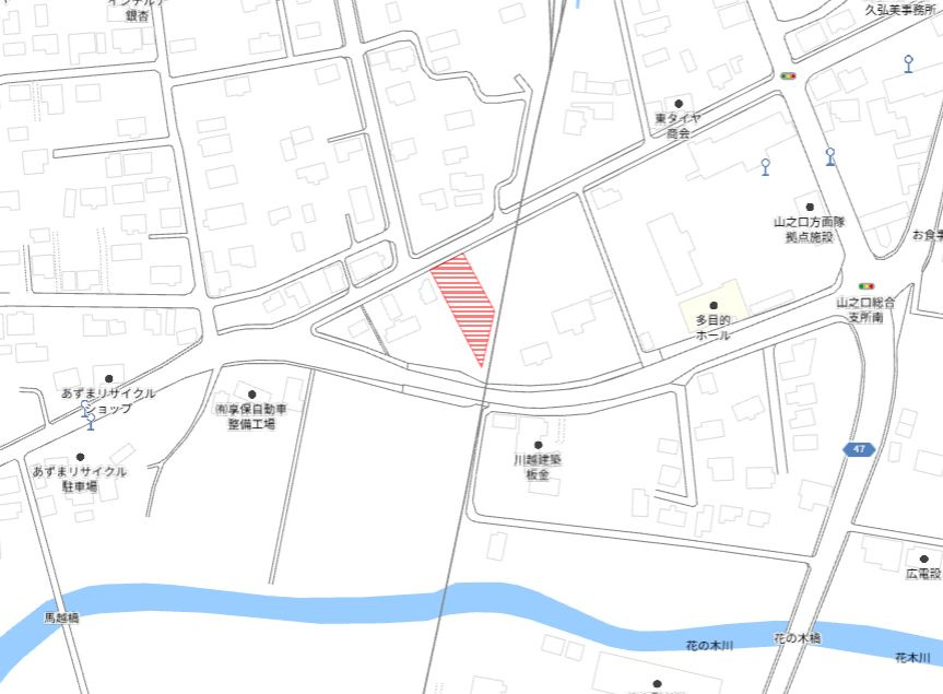 都城市山之口町花木の売地の土地図