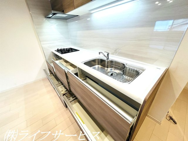 【キッチン】 | ノバカネイチ塚本 | システムキッチン新調／下部スライド式収納