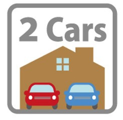 新築デザイナーズ分譲住宅全3棟　駅チカ大型4LDK！利便性と居住性両方叶える新生活♪の構造・工法・仕様|２台駐車可能なカースペース（車種によります）。セカンドカー用として、自転車置き場や物置場として、お子様の遊ぶスペースとして、ゆとりある敷地だからこそ可能な多用途にご利用いただけるスペースです。