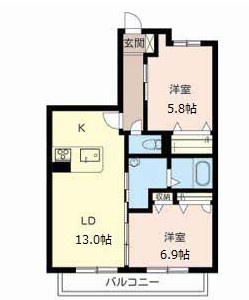 グラッシャス上ノ丸の間取り