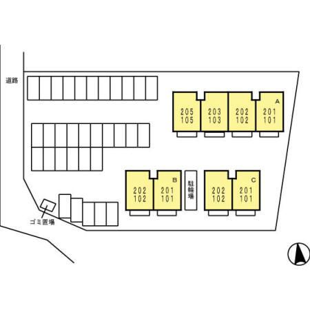 メゾン・リシェス A棟の区画図