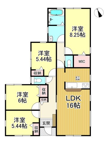 常滑市小林町2丁目　全2棟　1号棟の間取り|4LDK+WIC☆