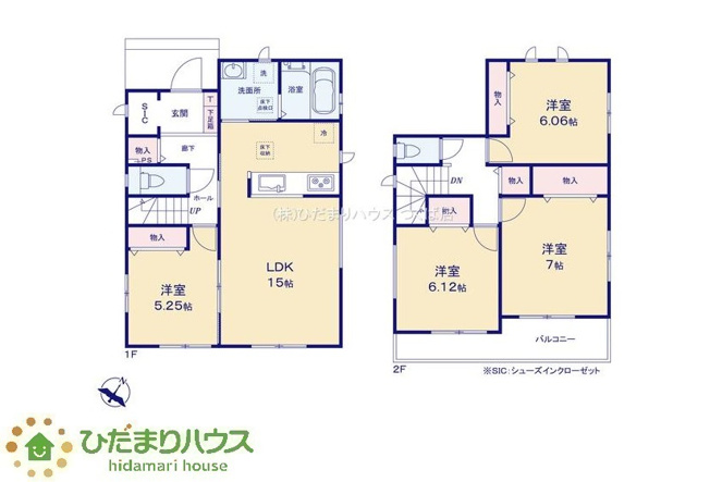 【間取り】 | ひたちなか市牛久保2丁目1410番　新築戸建　B号棟 | SIC付きなので、玄関周りすっきり！