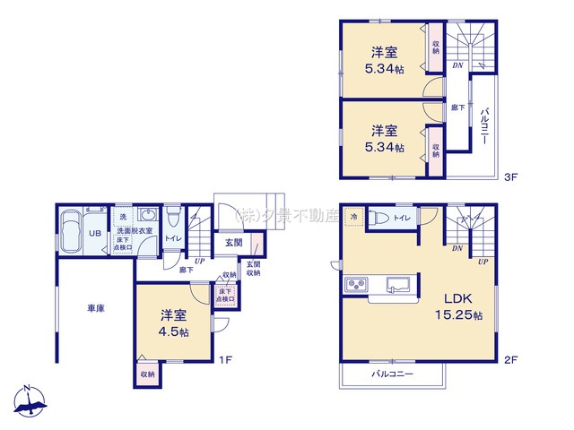 《仲介手数料無料》南区太田窪５丁目8-24新築一戸建てリーブルガーデンの間取り