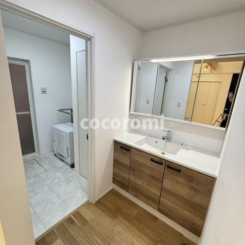 私部西車庫付き戸建ての洗面所