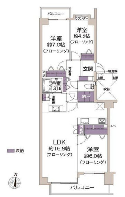 パーク・ハイム芦屋翠ヶ丘の間取り