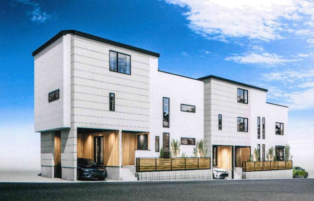 横浜市青葉区新石川3丁目 新築戸建て【仲介手数料無料】の外観パース