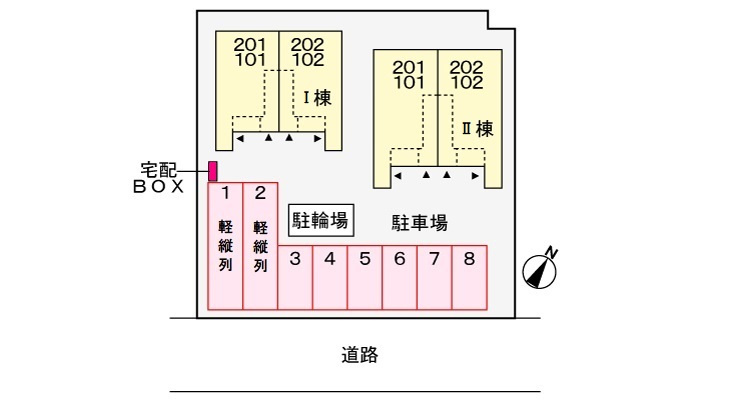 イターナル伊藤Ⅰの駐車場