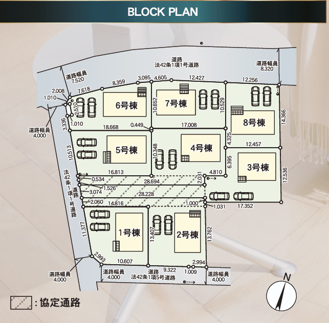 水戸市渡里町　第5の区画図|区画図です。