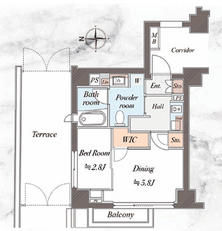 ピアース中野坂上の間取り