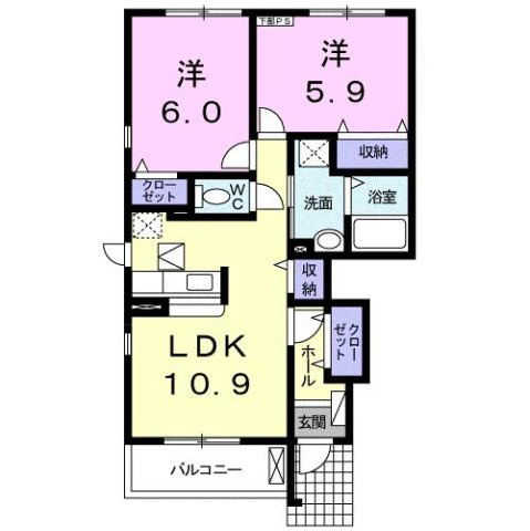 サンウィッシュ　Ｂの間取り