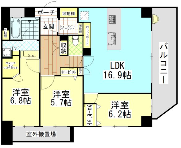 ランドアーク長丘の間取り|間取り図です☆
