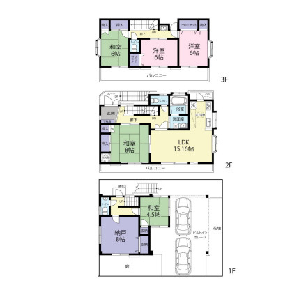 見沼区東大宮６丁目　中古一戸建ての間取り
