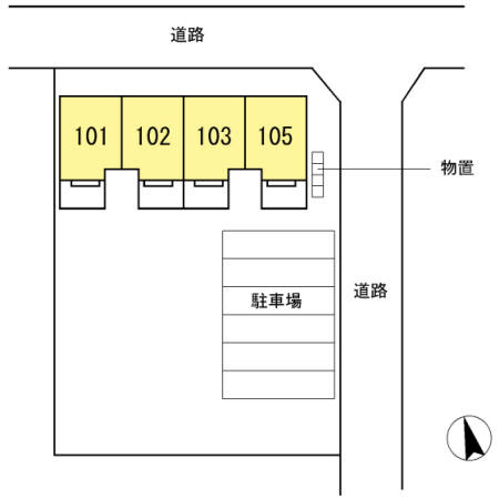クレアトールＫ　Ⅰの区画図