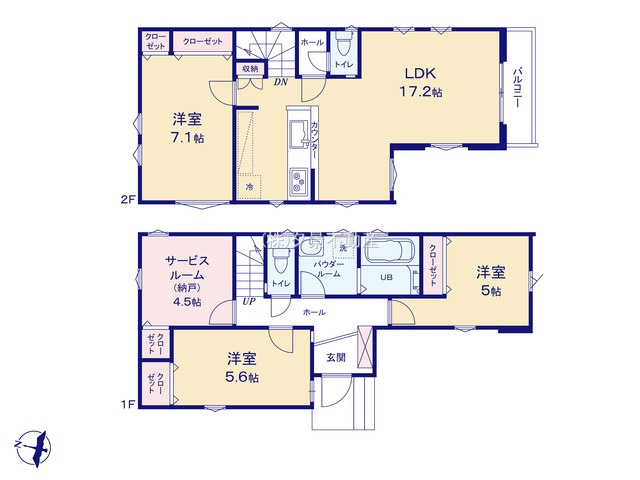 《仲介手数料無料》桜区栄和３丁目10-15新築一戸建てFiT-Aの間取り