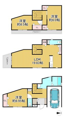 【参考プラン】 | 西区鳳西町３丁 | 参考プラン
延床面積：約104.46㎡
建物参考価格：21,000,000円