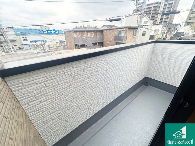 豊中市清風荘　第1期　新築一戸建てのバルコニー|日当たりのよいバルコニー！お部屋が開放的に！