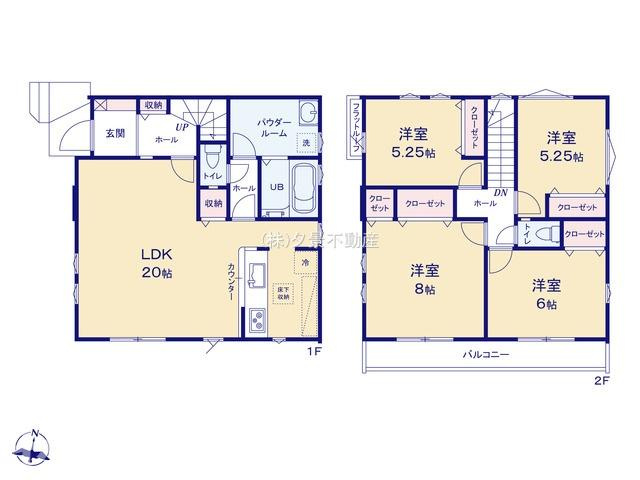 《仲介手数料無料》西区三橋６丁目496-2新築一戸建てフィットの間取り