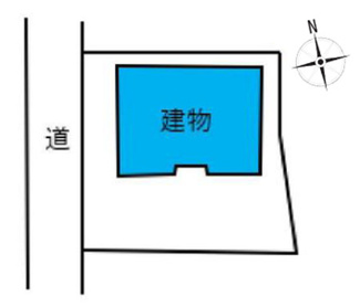 【区画図】 | 南アルプス市鏡中條　平成15年築中古戸建　内装一新 車3台 | 敷地は50坪　カースペースは3台（並列2台+1台）駐車可能