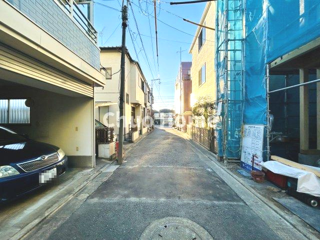 江戸川区江戸川3丁目新築分譲住宅の前面道路含む現地写真|全面道路