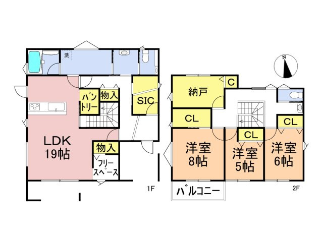 新築戸建　大垣市東町　全6区画分譲の間取り|■D棟　■ヤマダ不動産　株式会社リライフ　
■夢のマイホーム購入をフルサポートします！