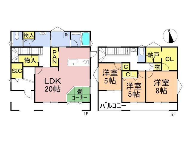 新築戸建　大垣市東町　全6区画分譲の間取り|■E棟　■ヤマダ不動産　株式会社リライフ　
■夢のマイホーム購入をフルサポートします！
