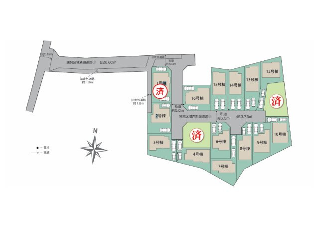 八王子市石川町16区画新築分譲住宅の外観|新築分譲住宅です。